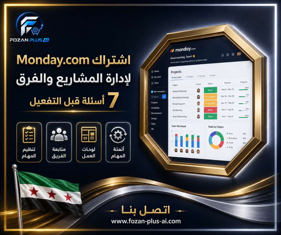 اشتراك Monday.com لإدارة المشاريع والفرق